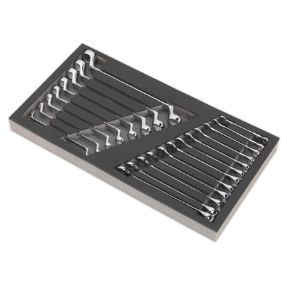 Sealey 20pc Combination & Deep Offset Spanner Set with Tool Tray S01124