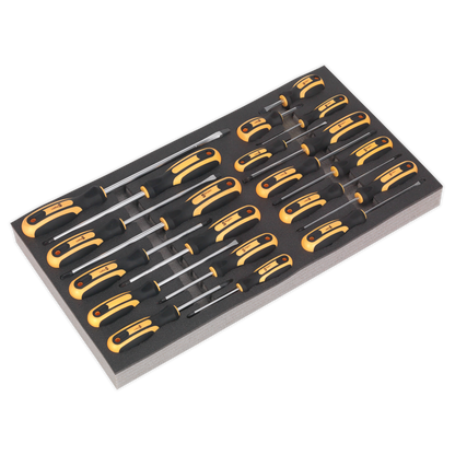 Sealey 20pc Screwdriver Set with Tool Tray S01127