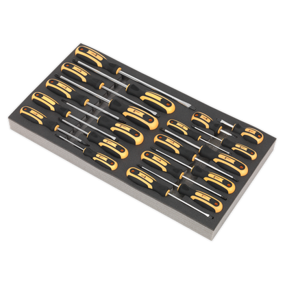 Sealey 20pc Screwdriver Set with Tool Tray S01127