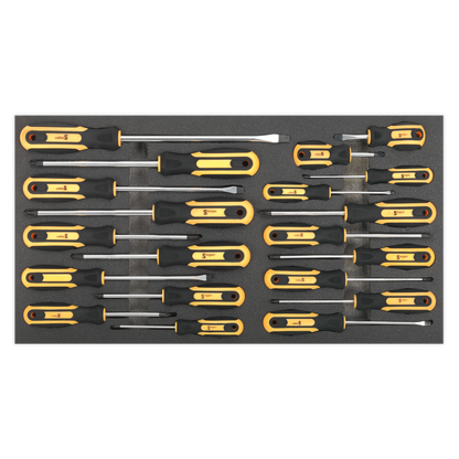 Sealey 20pc Screwdriver Set with Tool Tray S01127