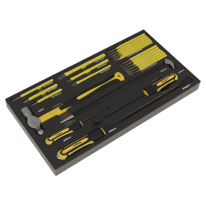 Sealey 23pc Pry Bar, Hammer & Punch Set with Tool Tray S01131