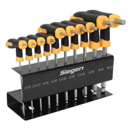 Sealey 10pc T-Handle Ball-End Hex Key Set S01150