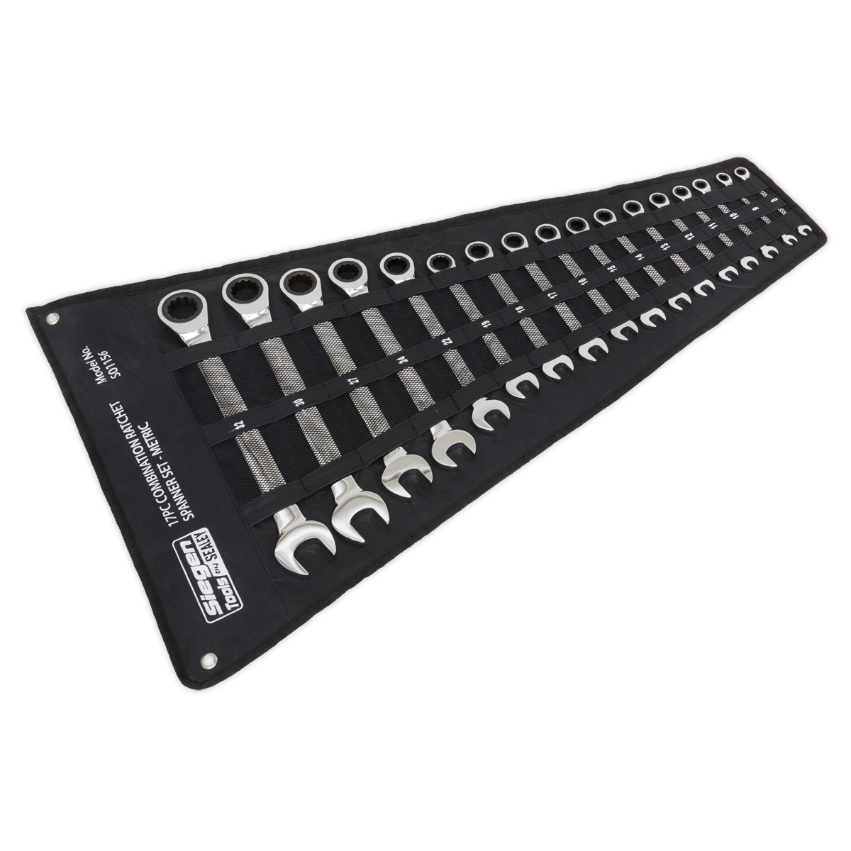 Sealey 17pc Combination Ratchet Spanner Set S01156