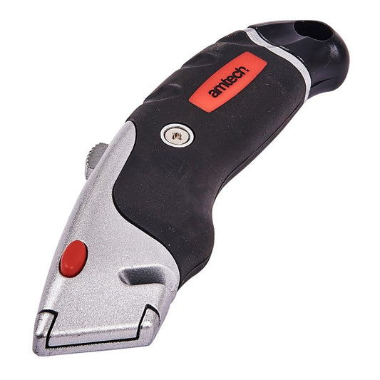 Amtech Retractable utility knife with soft grip S0476