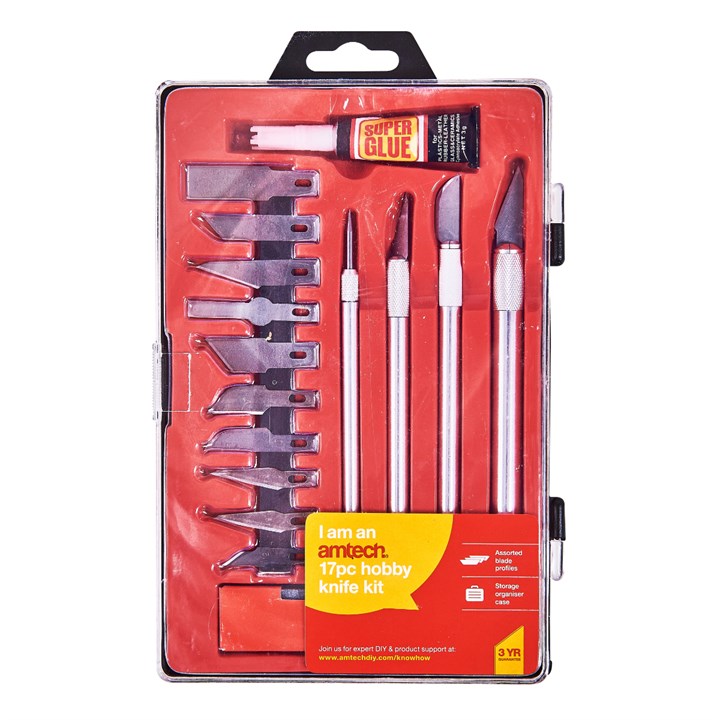 Amtech 17 Piece hobby knife kit S0495