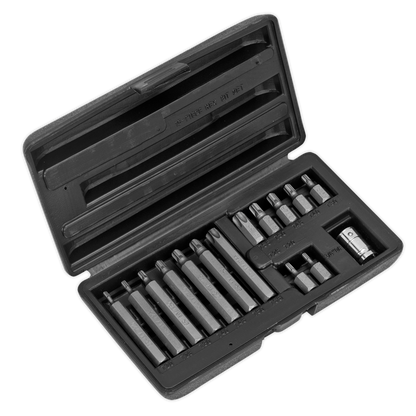 Sealey 15pc 3/8"Sq Drive TRX-Star* Bit & Holder Set S0532