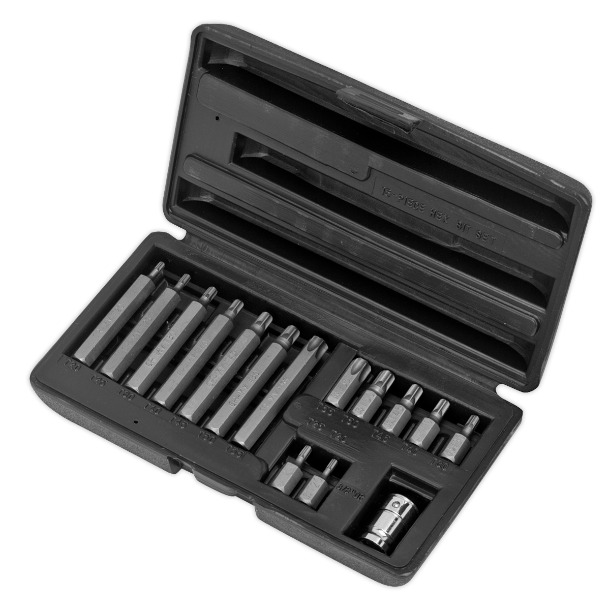 Sealey 15pc 3/8"Sq Drive TRX-Star* Bit & Holder Set S0532