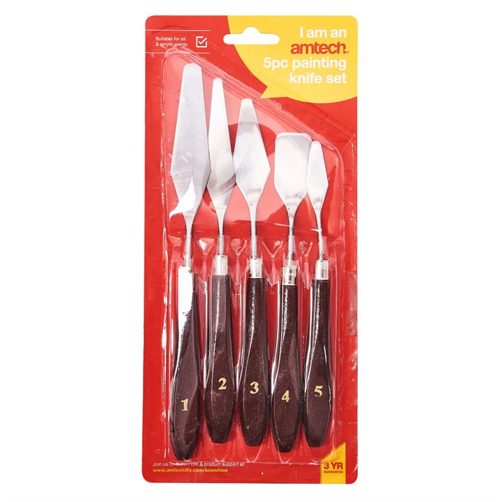 Amtech 5 Piece painting knife set S0570