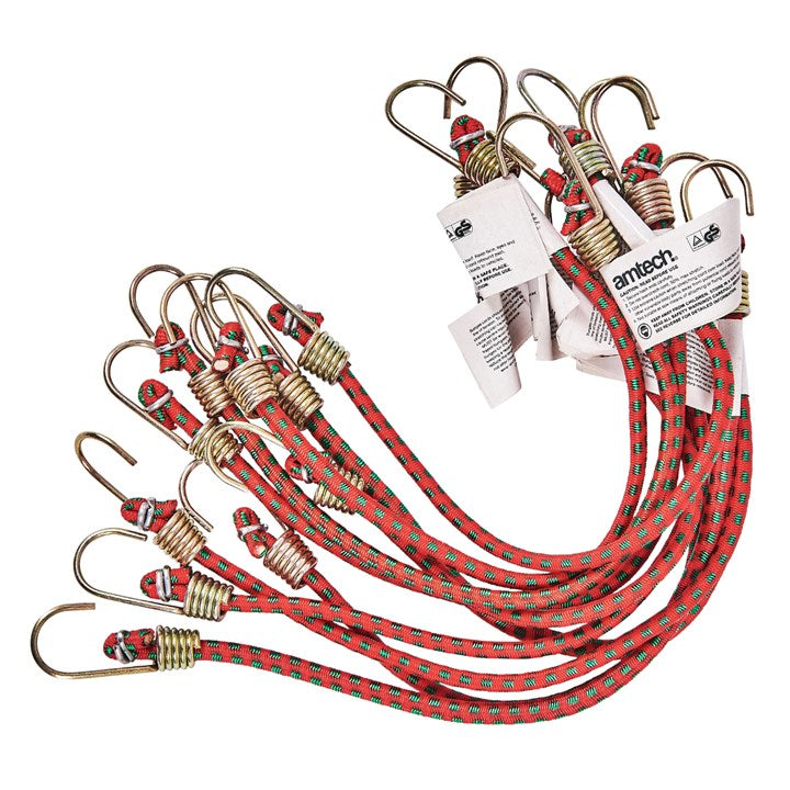 Amtech 250mm (10") Mini bungee cords (10 pack) S0647