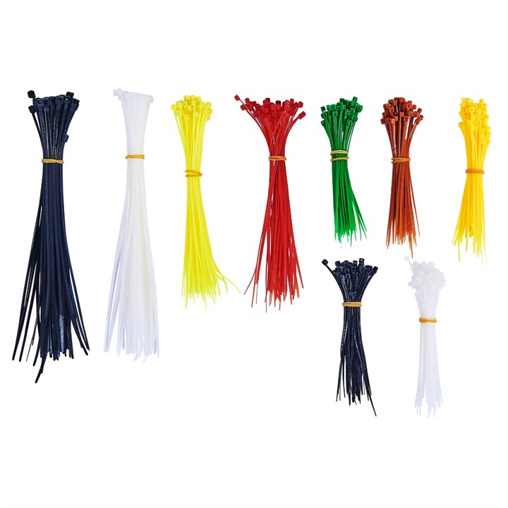 Amtech 500 Piece assorted cable tie set S0680