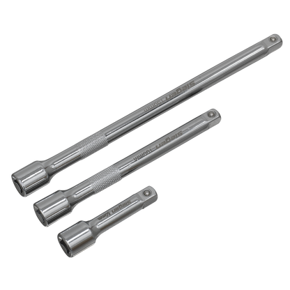Sealey 3pc 1/4"Sq Drive Extension Bar Set S0718