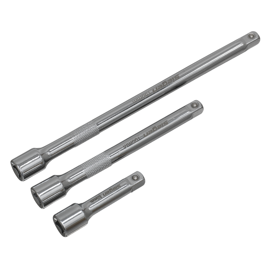 Sealey 3pc 1/4"Sq Drive Extension Bar Set S0718