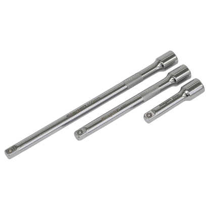 Sealey 3pc 1/4"Sq Drive Extension Bar Set S0718