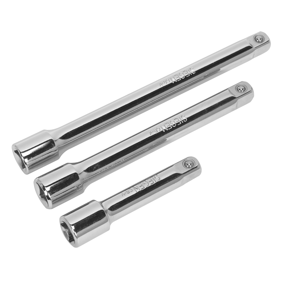 Sealey 3pc 3/8"Sq Drive Extension Bar Set S0719