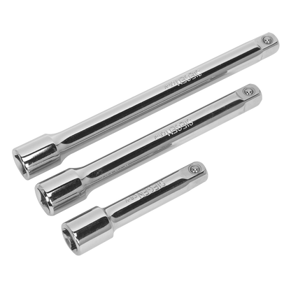 Sealey 3pc 3/8"Sq Drive Extension Bar Set S0719