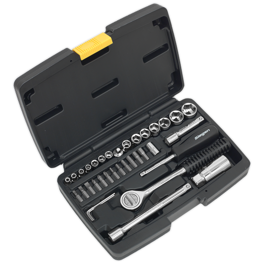 Sealey 37pc 1/4" & 3/8"Sq Drive Socket Set S0725