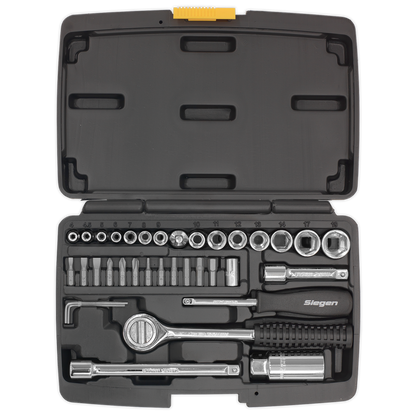 Sealey 37pc 1/4" & 3/8"Sq Drive Socket Set S0725