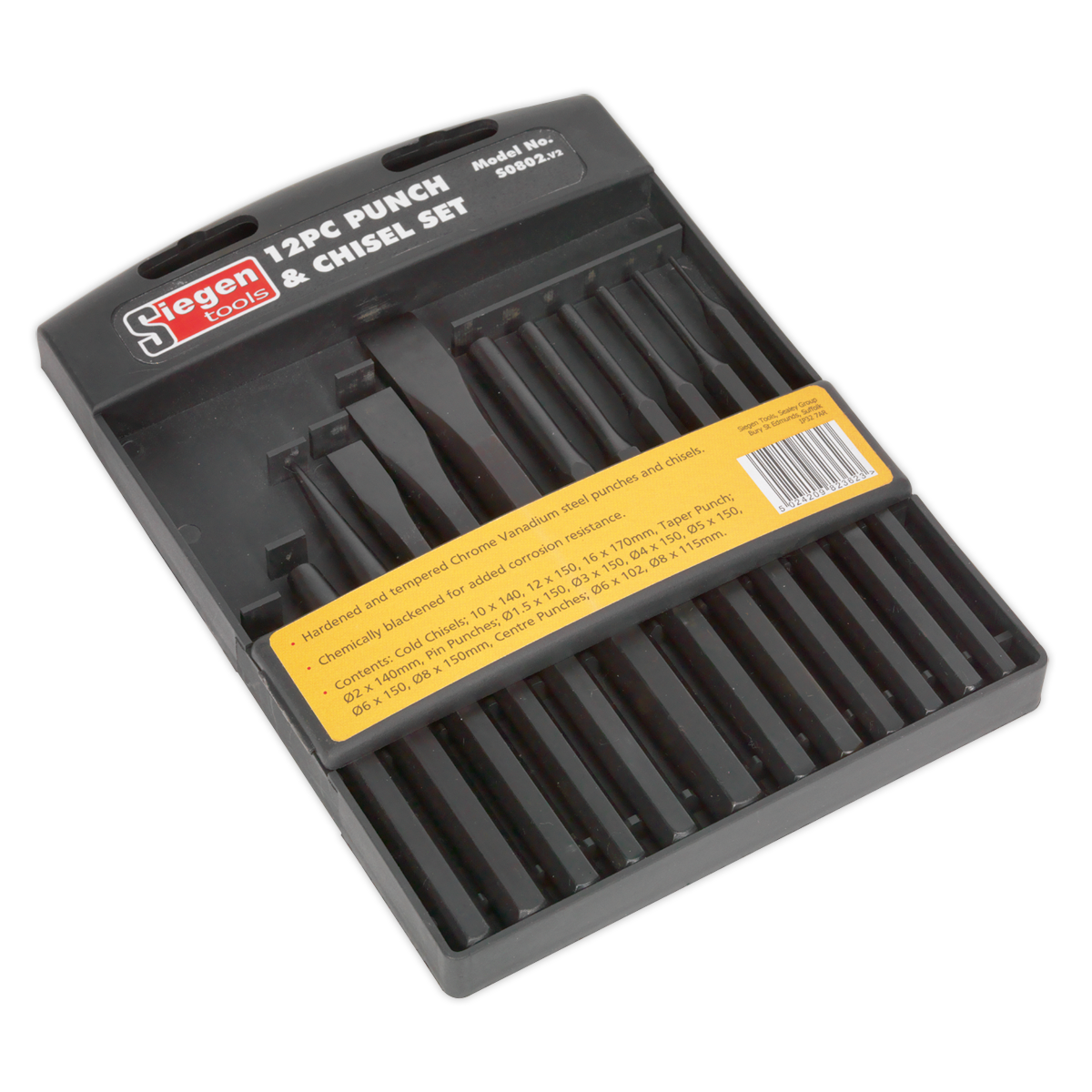 Sealey 12pc Punch & Chisel Set S0802