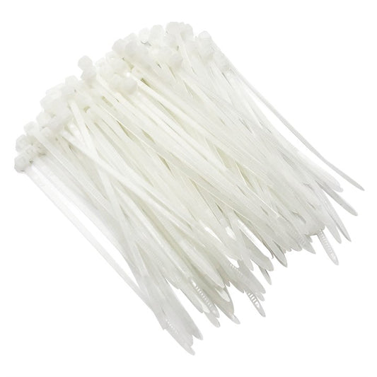 Amtech 100 Tie wraps (100mm x 2.5mm) - white S0820