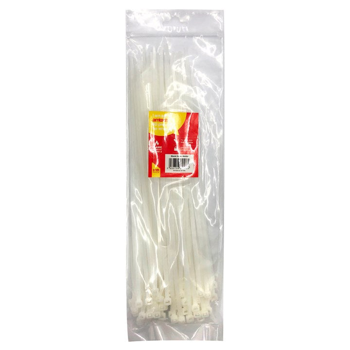 Amtech 60 Tie wraps (300mm x 4.8mm) - white S0822