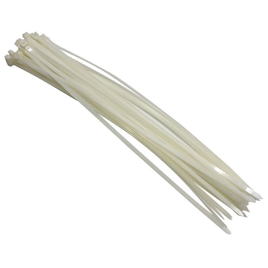 Amtech 30 Tie wraps (500mm x 6.5mm) - white S0823