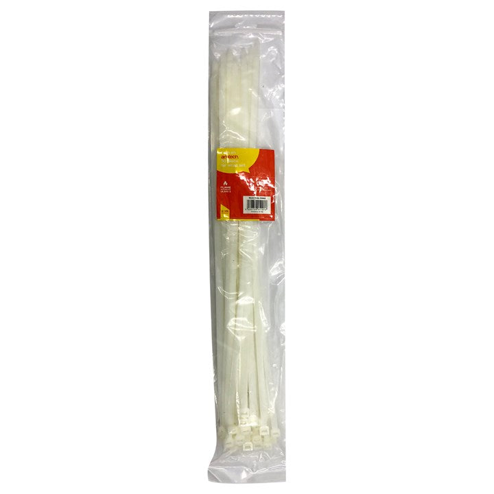 Amtech 30 Tie wraps (500mm x 6.5mm) - white S0823