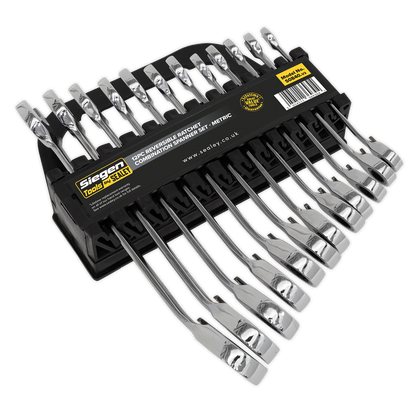 Sealey 12pc Reversible Combination Ratchet Spanner Set S0840