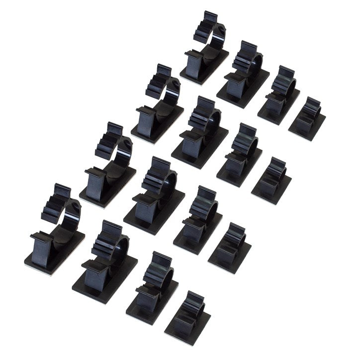 Amtech 20 self-adhesive cable clips S0842