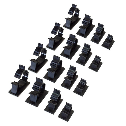 Amtech 20 self-adhesive cable clips S0842
