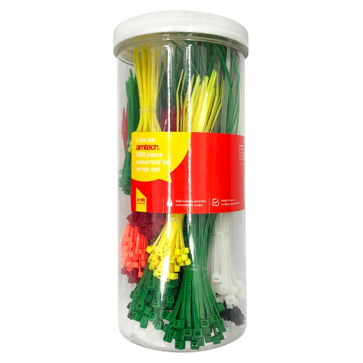 Amtech 600 Assorted tie wraps S0845