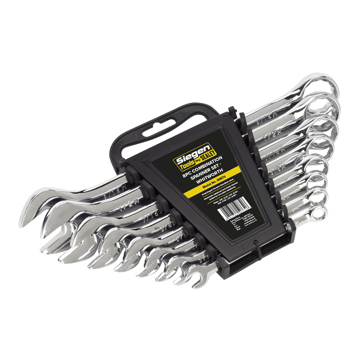 Sealey 8pc Combination Spanner Set - Whitworth S0870