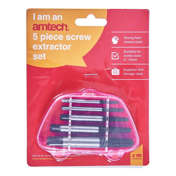 Amtech 5 Piece screw extractor set S0900