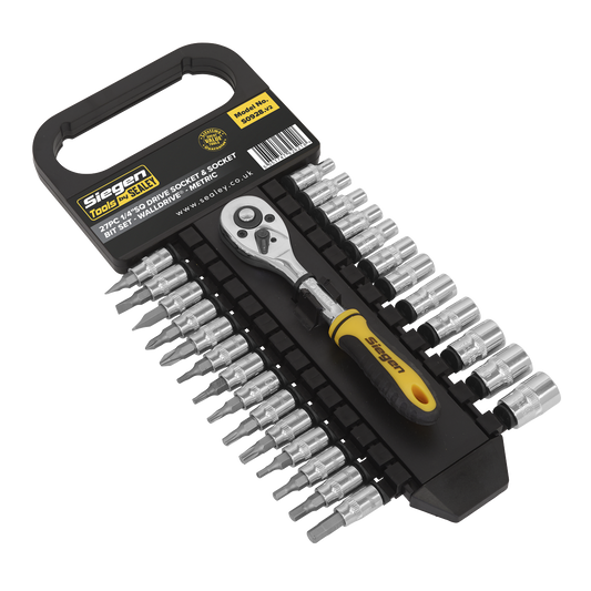 Sealey 27pc 1/4"Sq Drive Socket & Socket Bit Set S0928