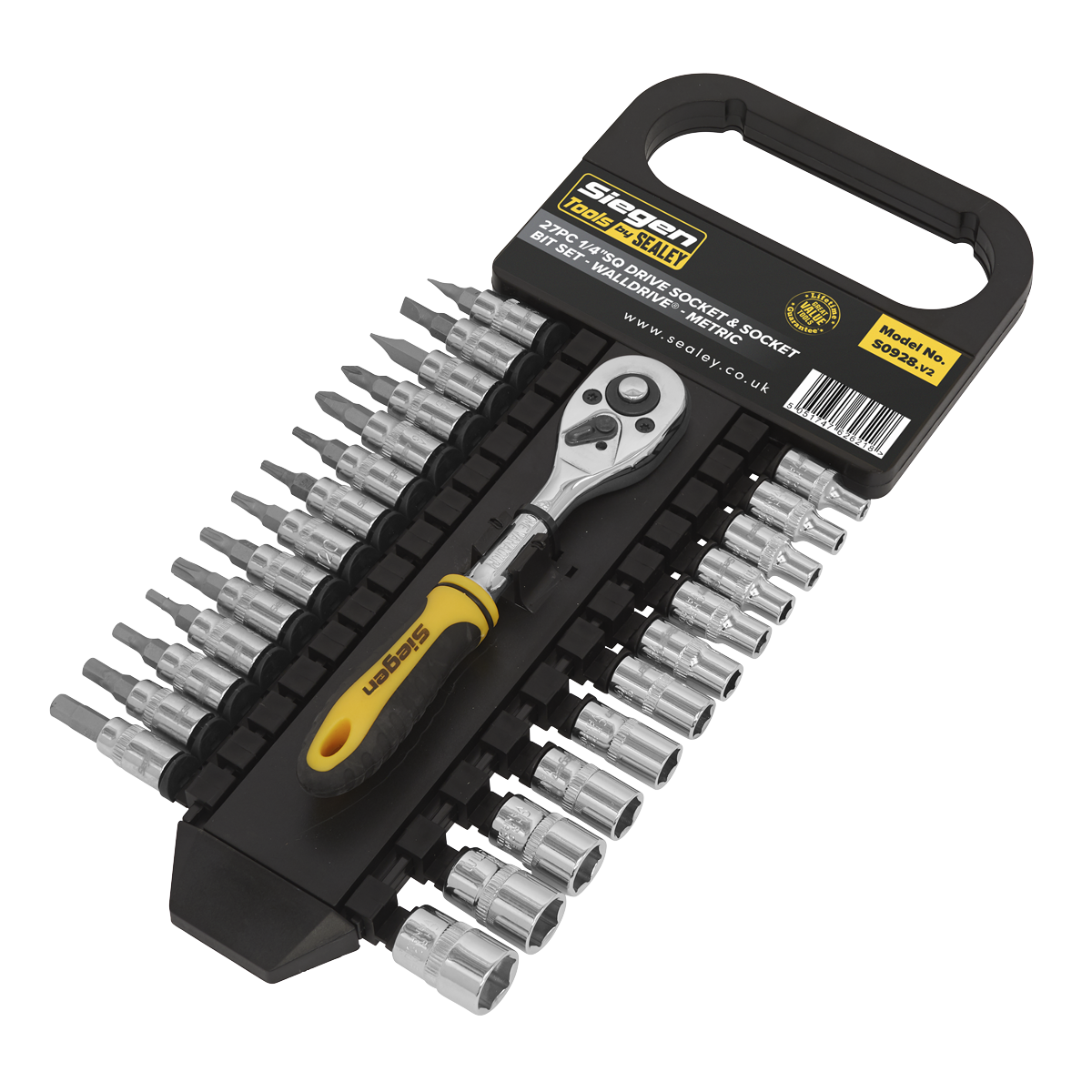 Sealey 27pc 1/4"Sq Drive Socket & Socket Bit Set S0928
