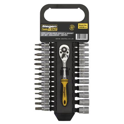 Sealey 27pc 1/4"Sq Drive Socket & Socket Bit Set S0928