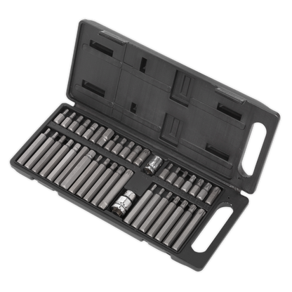 Sealey 40pc 3/8" & 1/2"Sq Drive TRX-Star*/Hex/Spline Bit Set S0982