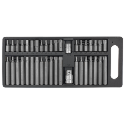 Sealey 40pc 3/8" & 1/2"Sq Drive TRX-Star*/Hex/Spline Bit Set S0982