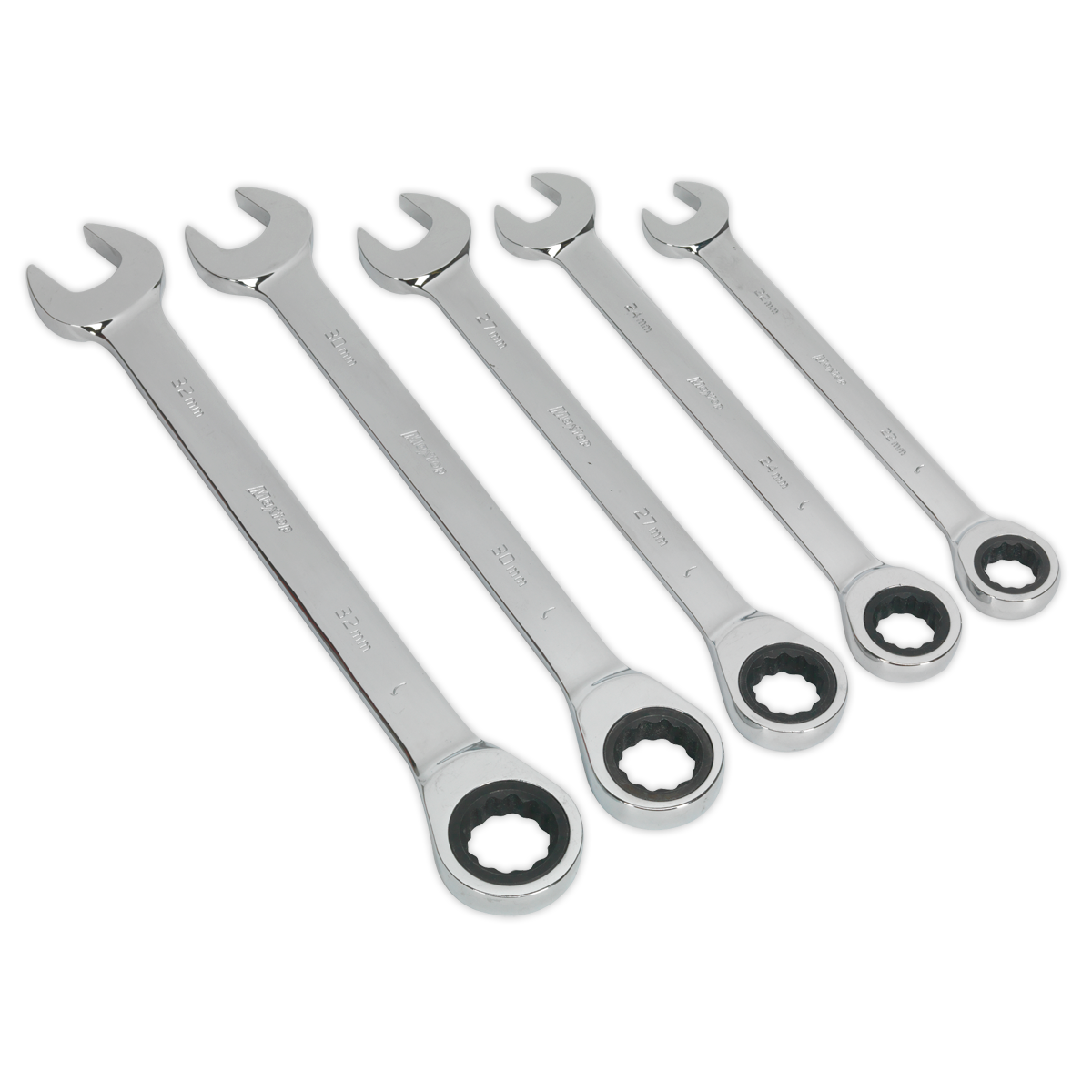 Sealey 5pc Combination Ratchet Spanner Set S0985
