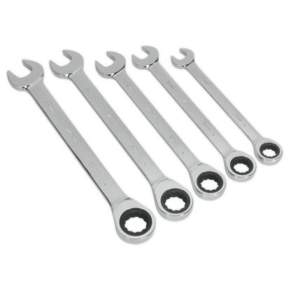 Sealey 5pc Combination Ratchet Spanner Set S0985