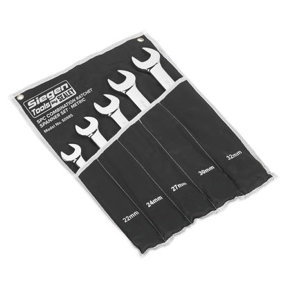 Sealey 5pc Combination Ratchet Spanner Set S0985