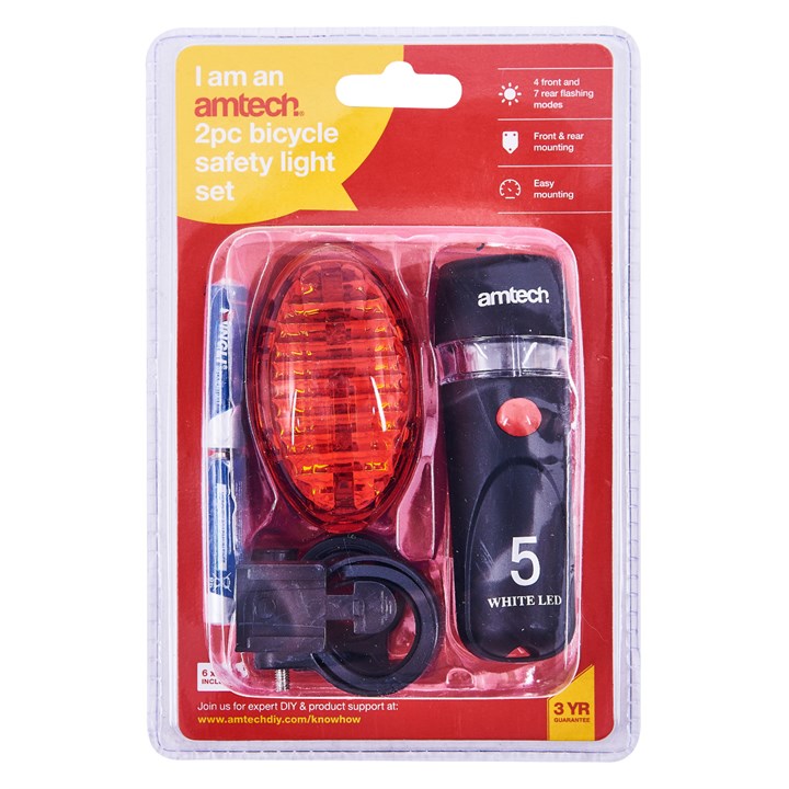 Amtech Bicycle LED safety light set S1826