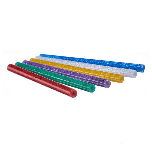 Amtech 7mm x 100mm Colourful glitter hot melt glue gun sticks (30 pack) S1875