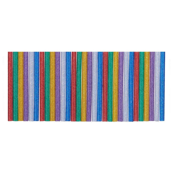 Amtech 7mm x 100mm Colourful glitter hot melt glue gun sticks (30 pack) S1875