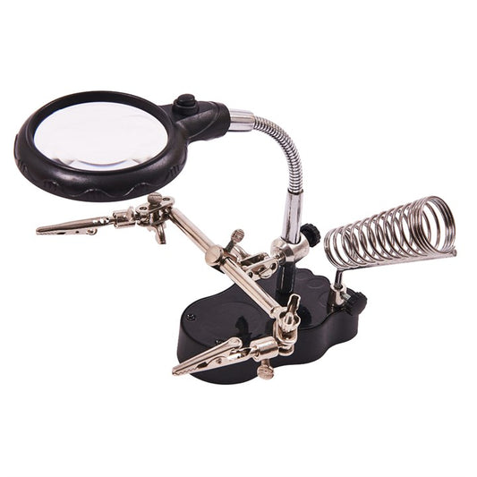 Amtech Helping hand magnifier set and soldering stand with LED S2885