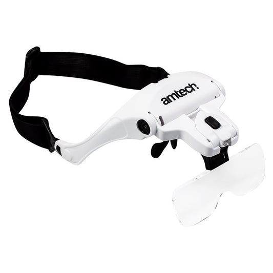 Amtech Hands-free multi-lens head magnifier with LED S2912