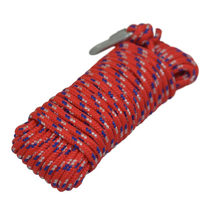 Amtech 15m x 6mm braided rope with carabiners S3245
