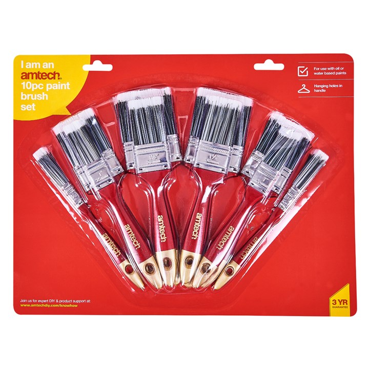 Amtech 10 Piece paint brush set S3940