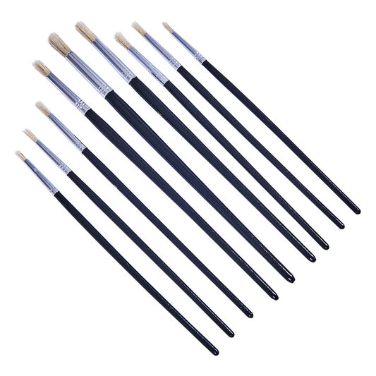 Amtech 9 Piece round tip art brush set S4135