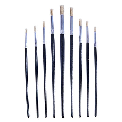Amtech 9 Piece round tip art brush set S4135