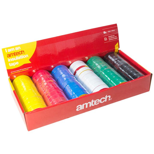 Amtech 60 Piece insulation tape set in assorted colours S4170